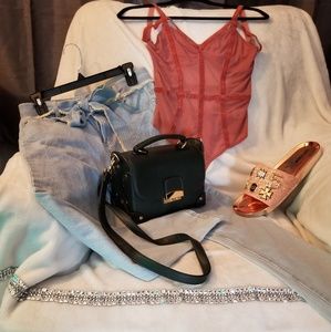 High waisted knot tie jeans🔥